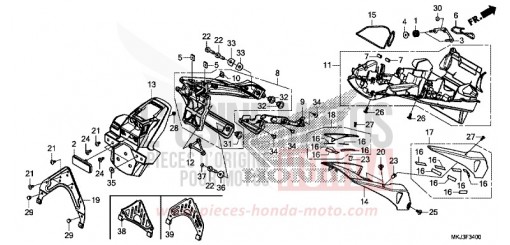 GARDE-BOUE ARRIERE CB1000RAK de 2019